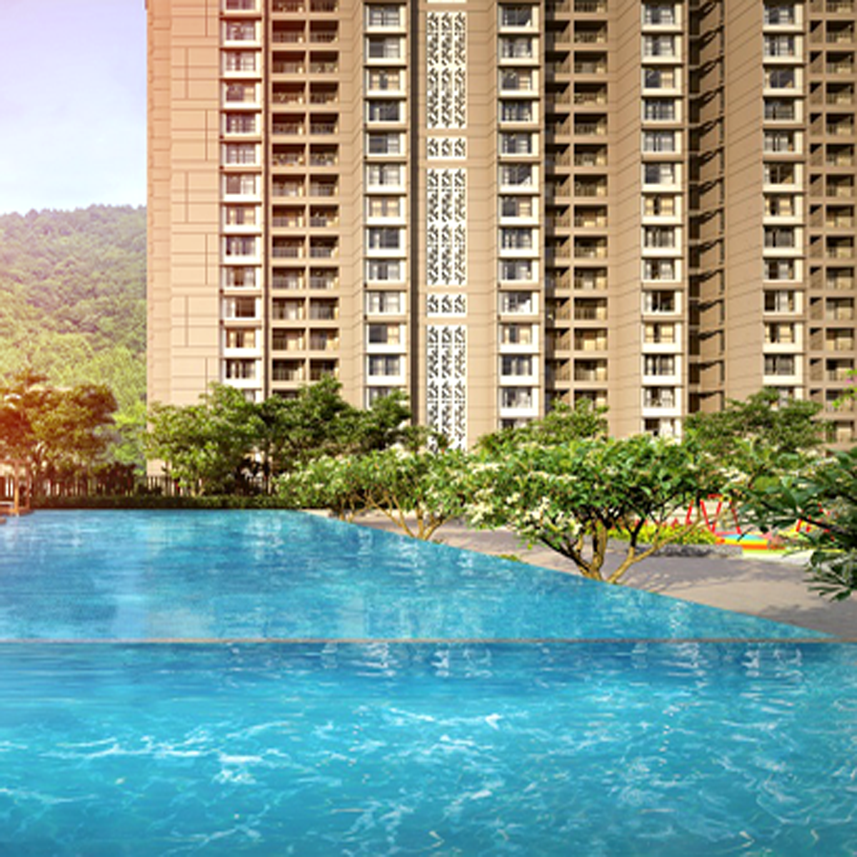 Godrej Green Cove pool area