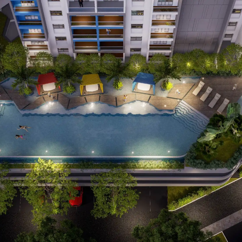 Kohinoor Famville swimming pool top view