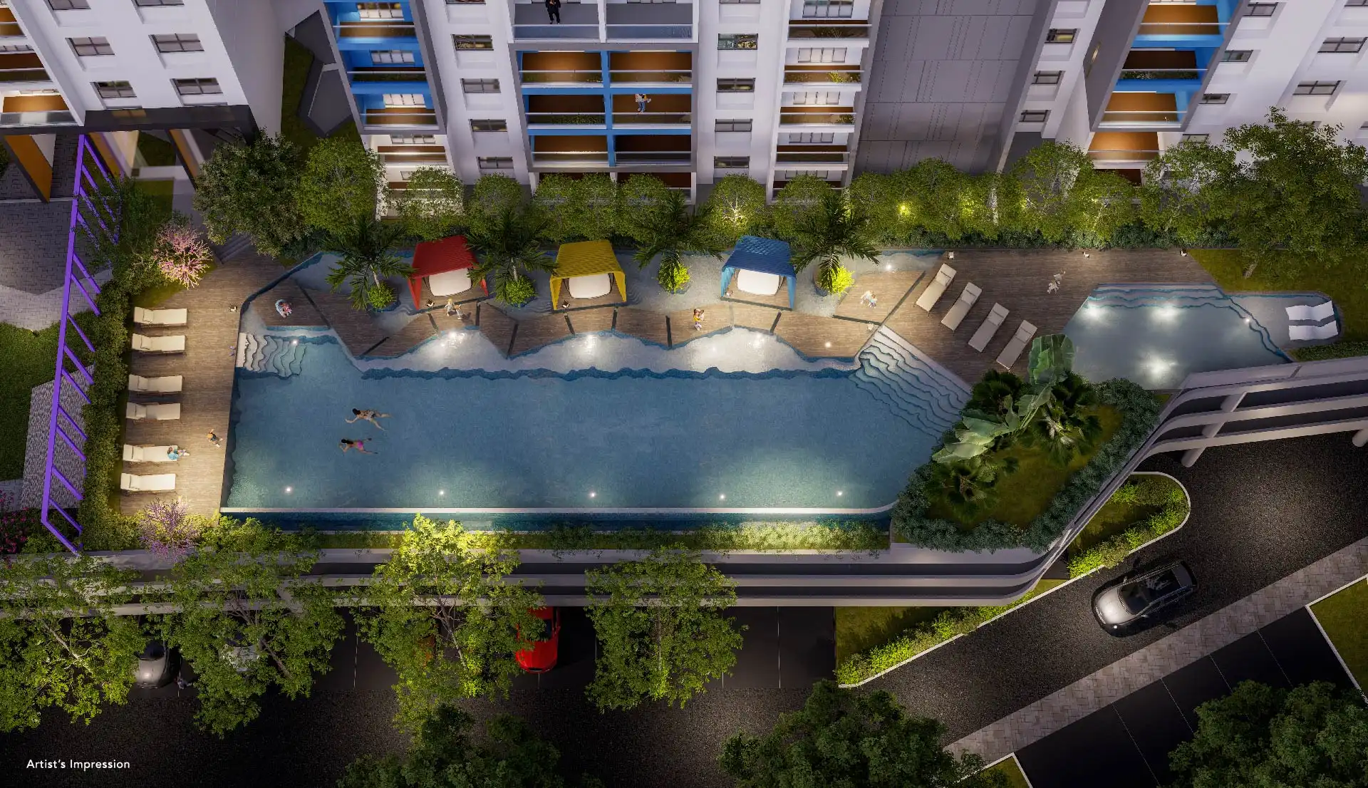 Kohinoor Famville swimming pool top view