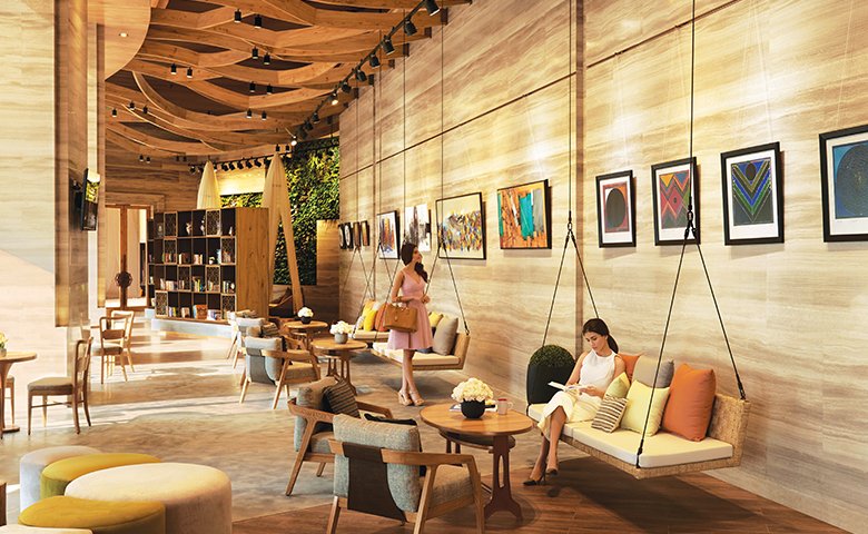 Lodha World Tower cafeteria