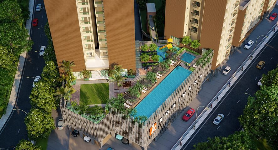 Kohinoor Shangrila top view of swimming pool